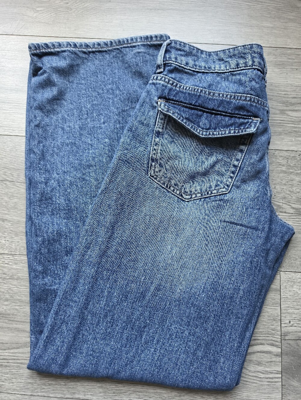 |$8| Aeropostale Baggy Wide Leg Blue Jeans Size 0 Reg EUC - Picture 6 of 8